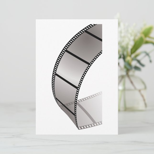 Curved Blank Film Strip Invitation (Standing Front)