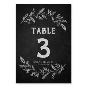 Curved Branches   Chalkboard Table Number