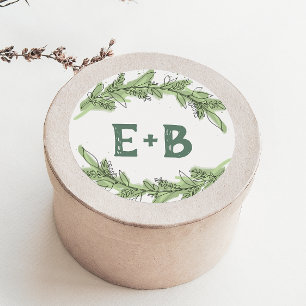 Curved Branches   Greenery Wedding Envelope Seals