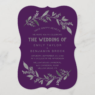 Curved Branches   Silver The Wedding Of Invitation