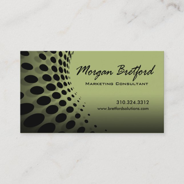 Curved Dots Marketing Consultant PR Image Director Business Card (Front)