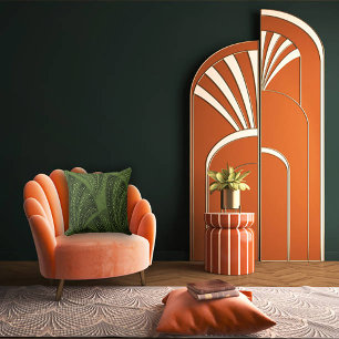 Curved Fan Rich Green Luxury Cushion