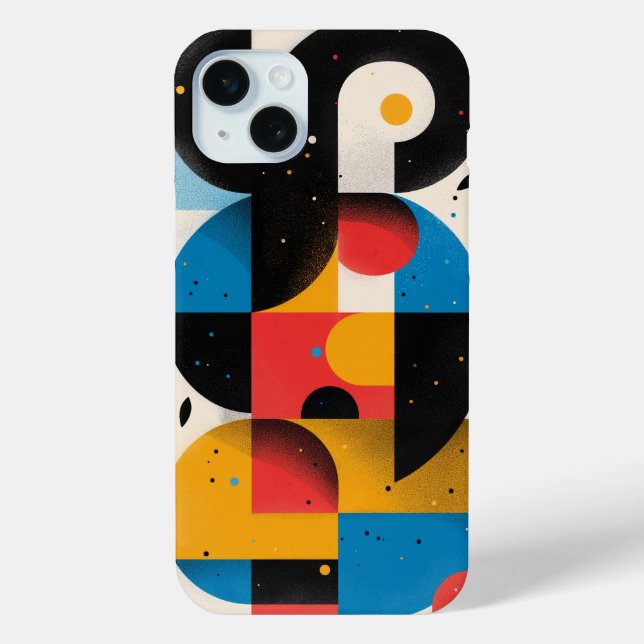 Curved forms with circles in bright colours Case-Mate iPhone case (Back)