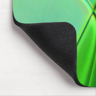 Curved green geometric shapes with deep contours mouse mat