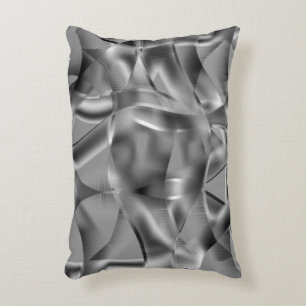 Curved grey shapes, with showy tones decorative cushion