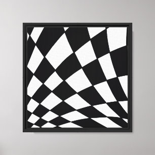 Curved Grid Modern Canvas Print