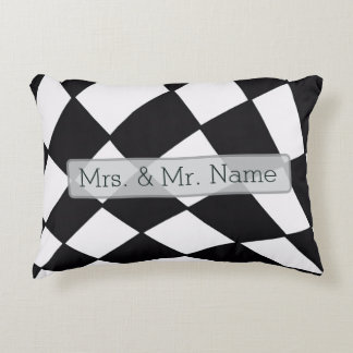 Curved Grid | Modern  Decorative Cushion