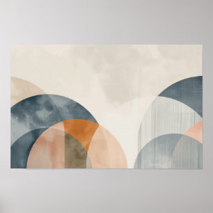 Curved intersecting lines with copy space poster