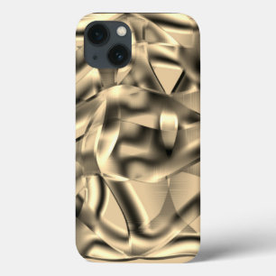 Curved khaki or beige shapes, with luminous tones iPhone 13 case