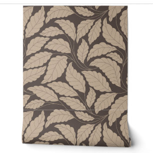 Curved lines Branches Leaves Black G620 Wallpaper