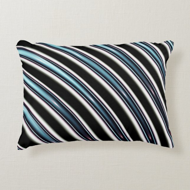 Curved Lines Close Up Of A Fractal Decorative Cushion (Front)