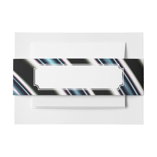 Curved Lines Close Up Of A Fractal Invitation Belly Band (Front Example)