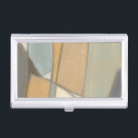 Curved Lines & Muted Earth Tones Business Card Holder<br><div class="desc">This amazing print by Norman Wyatt shows a number of geometric shapes created by smooth curved lines and coloured by muted earth tones. A stylish piece that would look great on a number of products. Order yours now!</div>