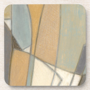 Curved Lines & Muted Earth Tones Coaster