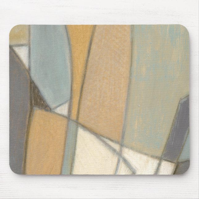 Curved Lines & Muted Earth Tones Mouse Mat (Front)