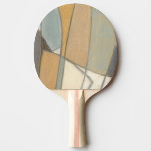 Curved Lines & Muted Earth Tones Ping Pong Paddle