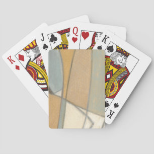 Curved Lines & Muted Earth Tones Playing Cards