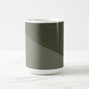 Curved Moss Green Texture Mug