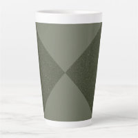 Curved Moss Green & Textured Latte Mug
