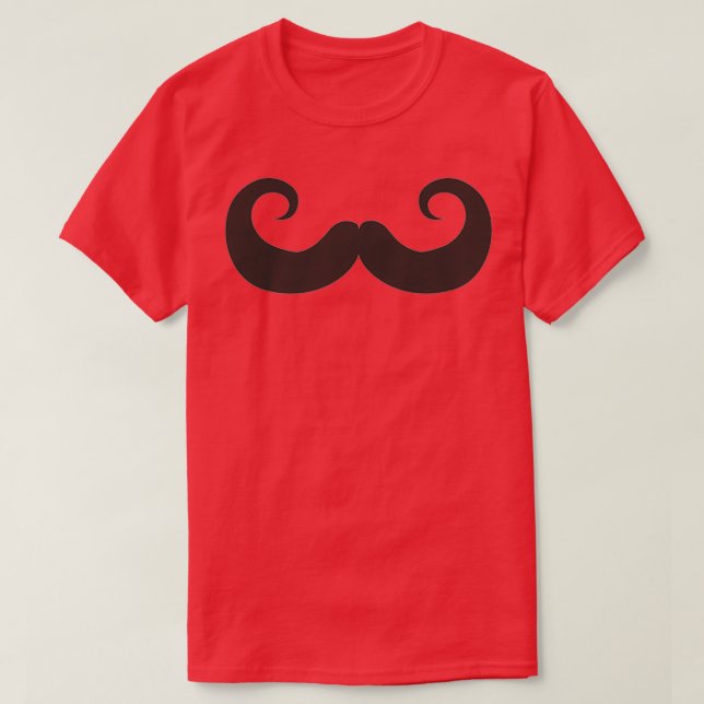 Curved Moustache T-Shirt (Design Front)
