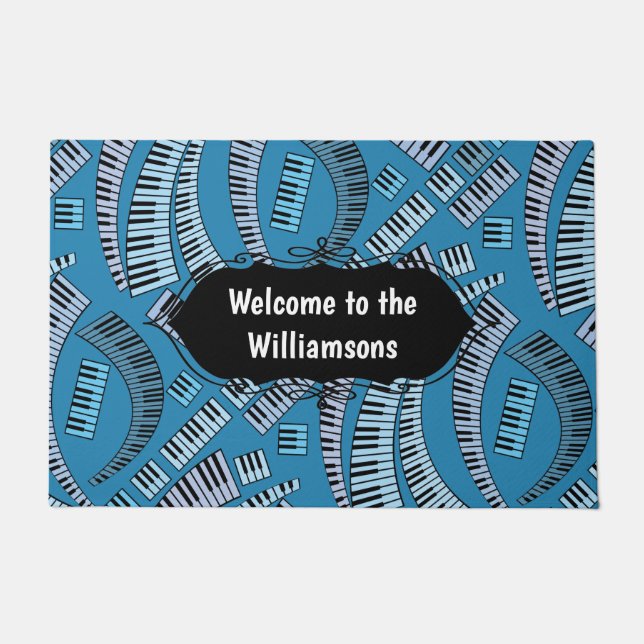 Curved Piano Keys Doormat (Front)