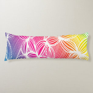 Curved rainbow lines body cushion