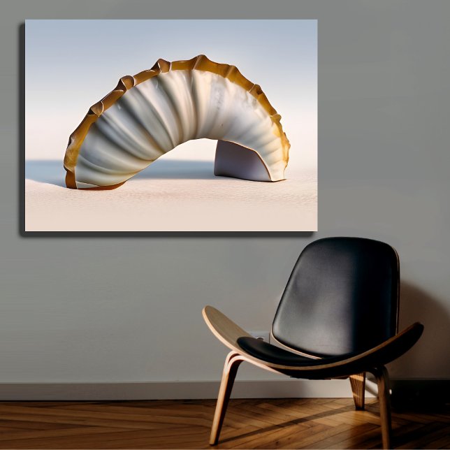 Curved Seashell Art Print (Creator Uploaded)