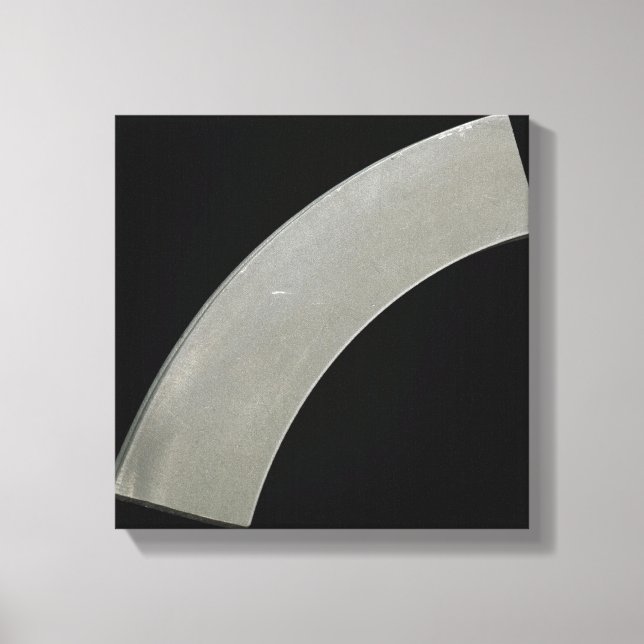 Curved section of high-purity Titanium metal plate Canvas Print (Front)