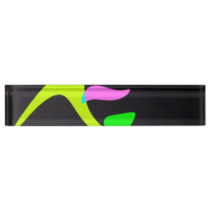 Curved shapes nameplate
