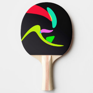 Curved shapes ping pong paddle