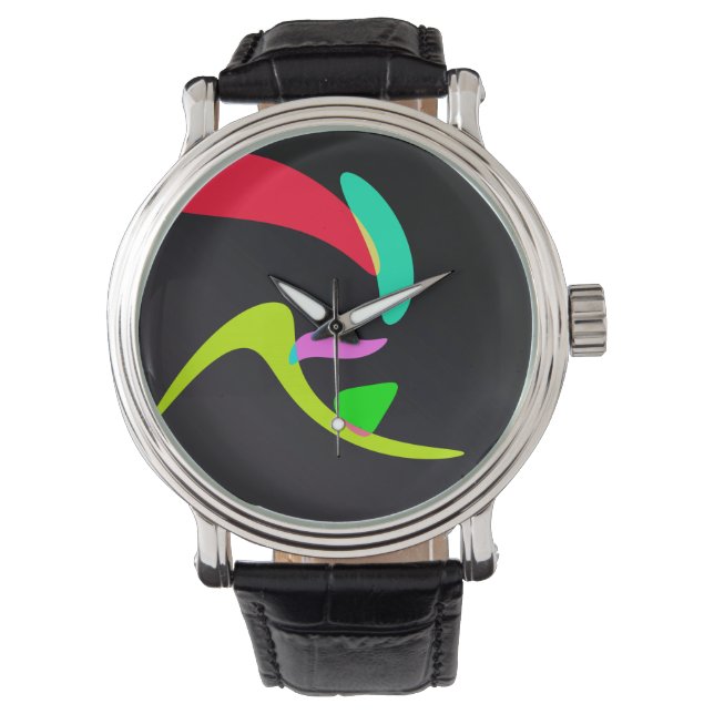 Curved shapes watch (Front)