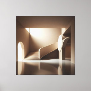 Curved Stair Gallery Canvas Print