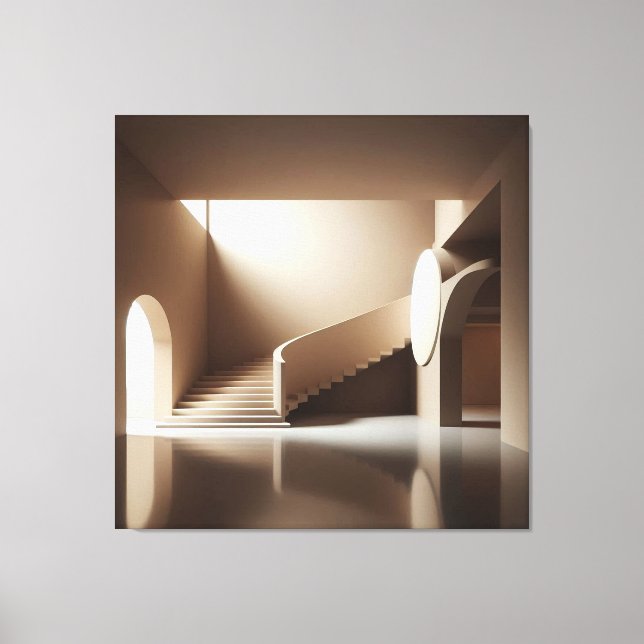 Curved Stair Gallery Canvas Print (Front)