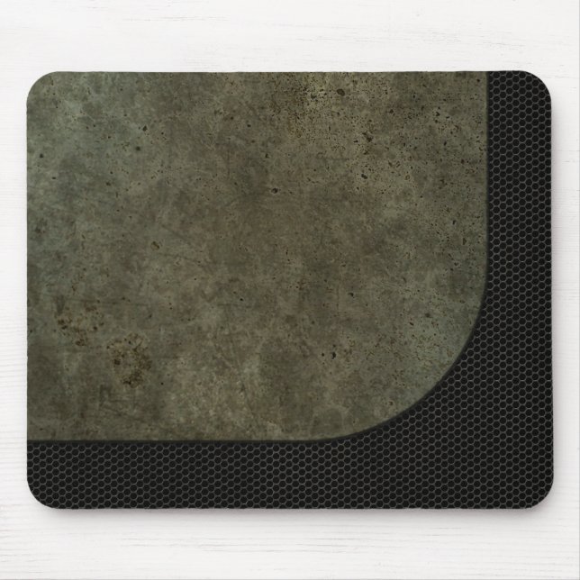 Curved Steel Plate Graphic on Industrial Mesh Mouse Mat (Front)
