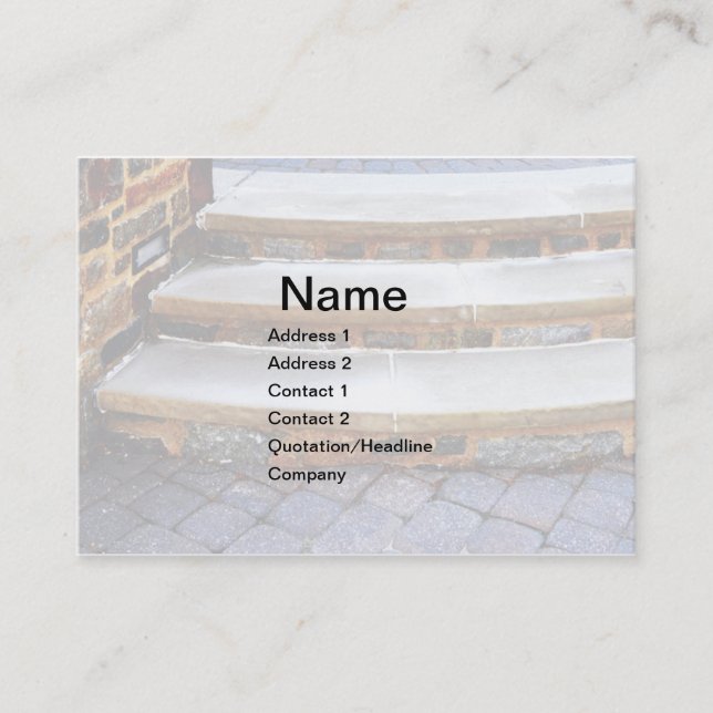 curved stone steps business card (Front)