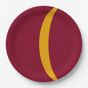 Curved Stripe Custom Party Paper Plate