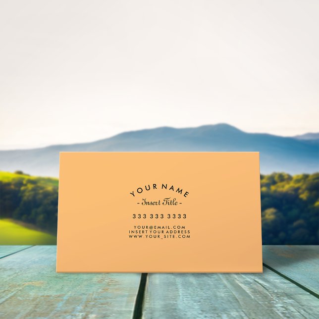 Curved Text Professional Soft Orange Business Card (Creator Uploaded)
