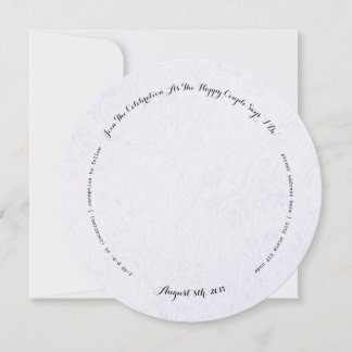 Curved Text Round Invitation