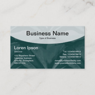 Curved Top v3 - Dark Moss Green Business Card