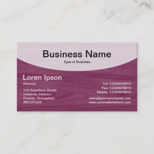 Curved Top v3b - Crimson Business Card