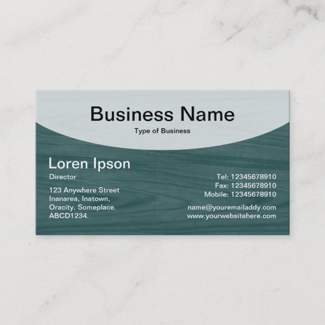 Curved Top v3b - Dark Forest Green Business Card (Front)