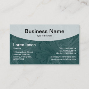 Curved Top v3c - Dark Moss Green Business Card