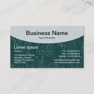 Curved Top v3d - Dark Moss Green Business Card