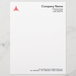 Curved Triangle - Tropical Pink Customized Letterhead