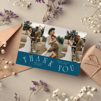 Curved Typography Teal Wedding Multi Photo