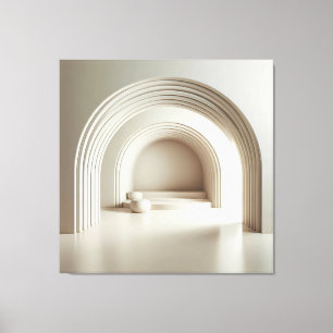 Curved Upholstered Alcove Canvas Print