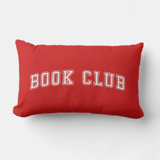 Curved Varsity Style Book Club with Editable Colou Lumbar Cushion
