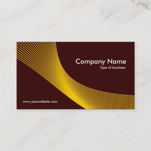 Curves - Amber on Dark Brown 330000 Business Card (Front)