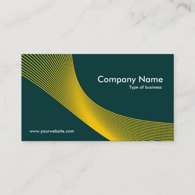 Curves - Amber on Dark Green 003333 Business Card (Front)