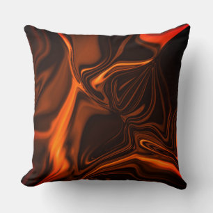 Curves or undulations coral, over dark fund cushion